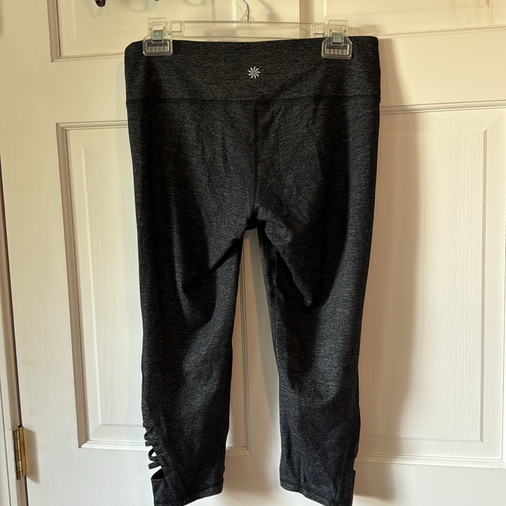 Athleta Capris. Size Med. Cut Out Design On Legs.